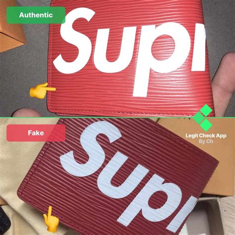 supreme x louis vuitton wallet fake vs real